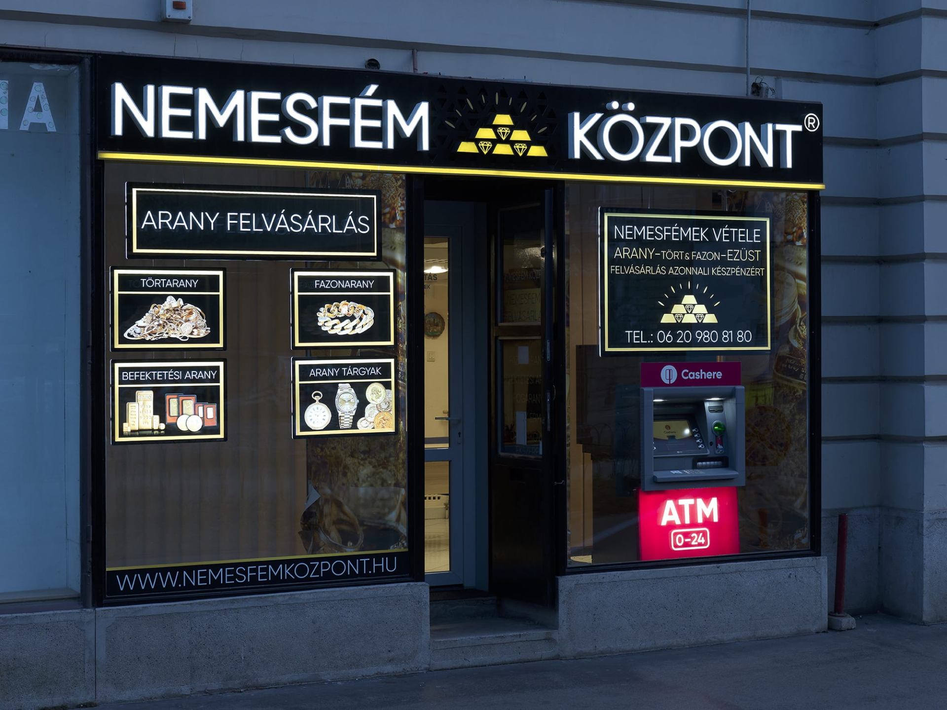 Nemesfém Központ üzlet kívülről – Andrássy út 61